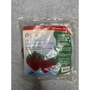 Uniek QuickShape Plastic Canvas Kit Strawberry Coasters 2 Projects 3057439 NEW‎